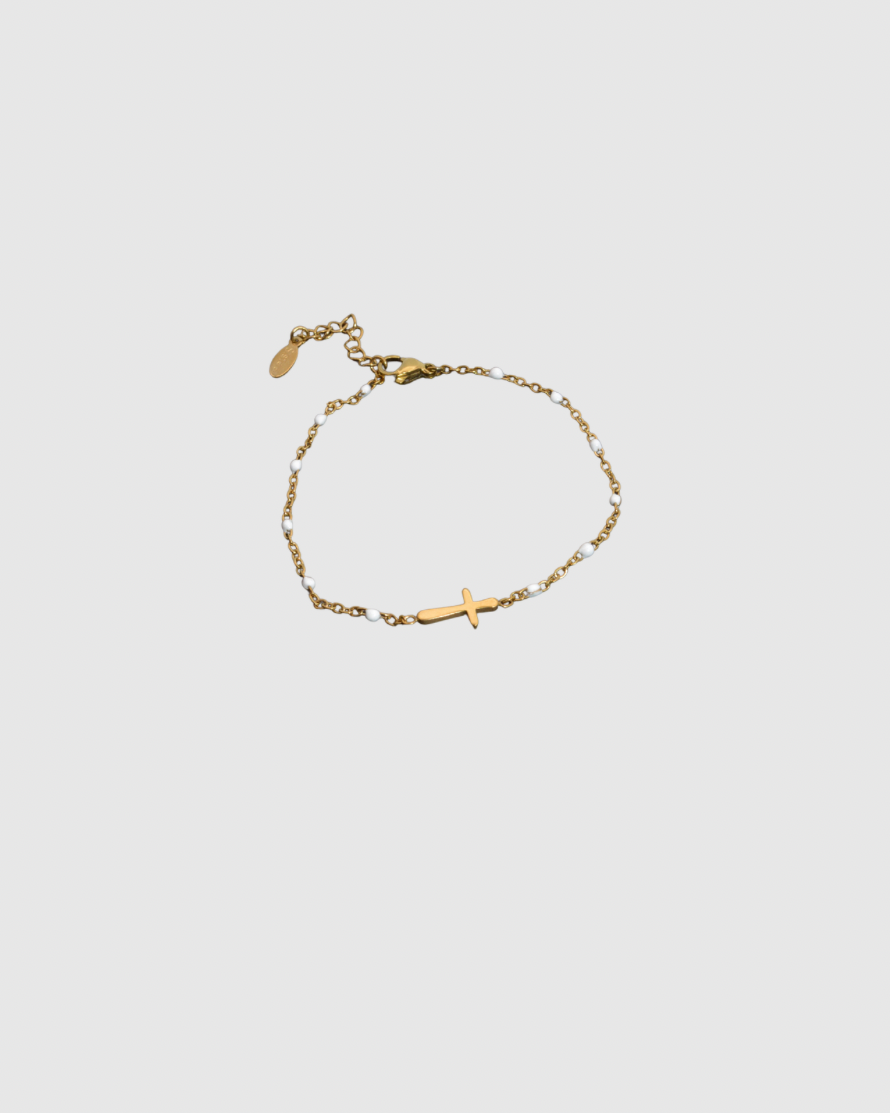 Enamel Cross bracelet
