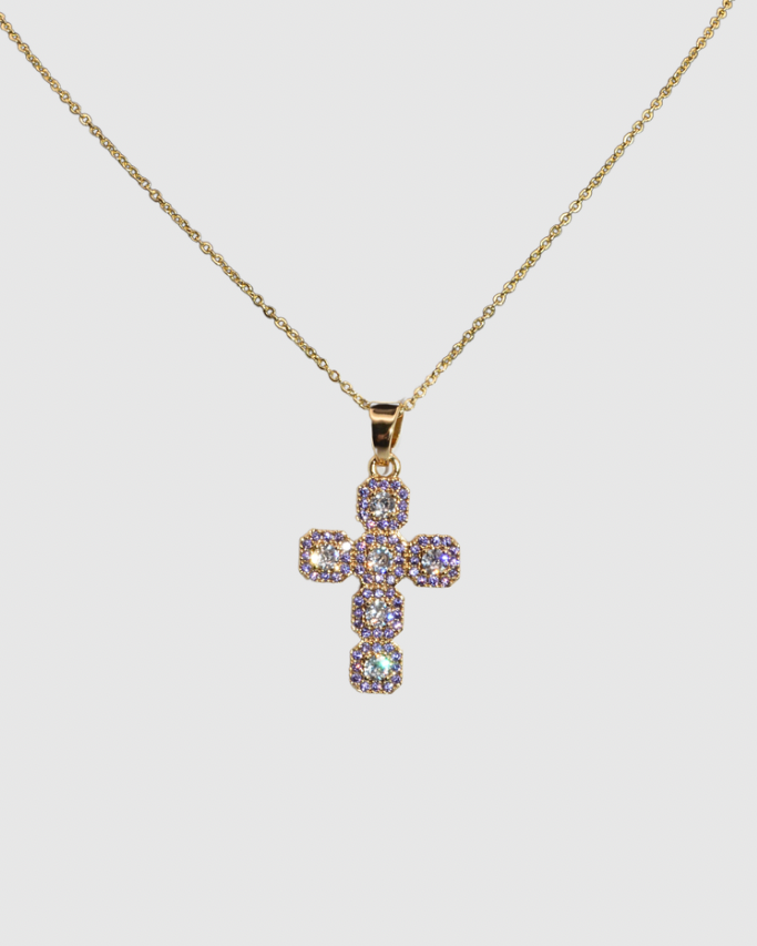 Cubic Cross Necklace