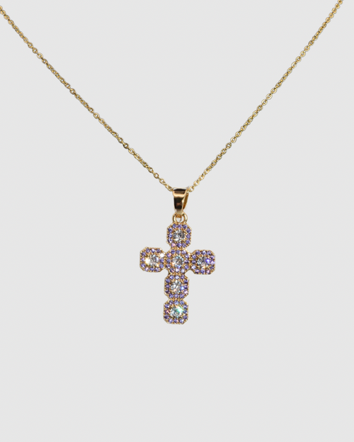 Cubic Cross Necklace