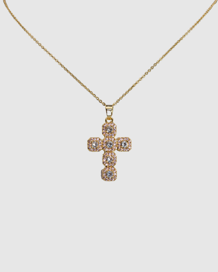 Cubic Cross Necklace
