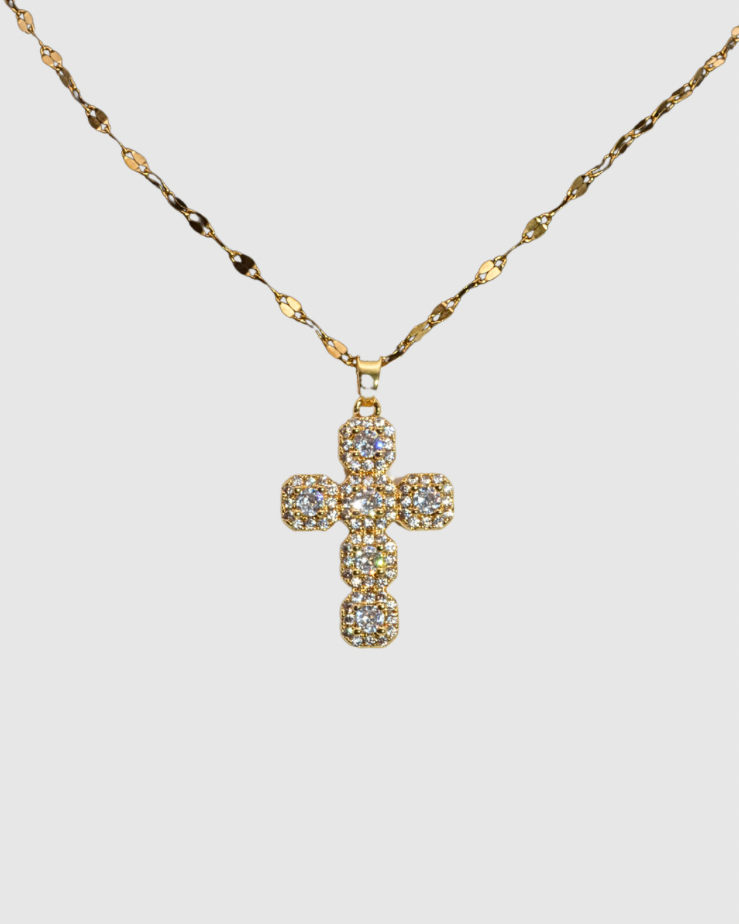 Cubic Cross Necklace